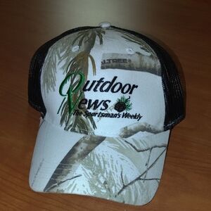 Outdoor News The Sportsman's Weekly Camo Embroidered Strap-on Cap Hat